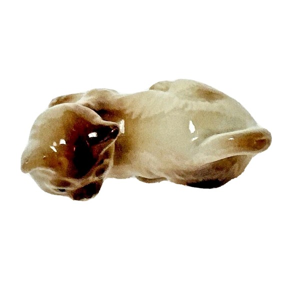 Porcelain kitty cat mini trinket figurine decor 3" - Picture 4 of 5